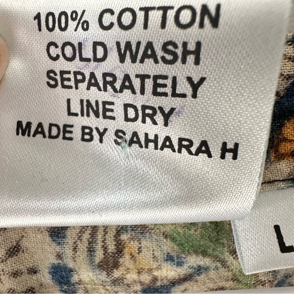 Handwork of India Dignity Not Charity Dress SZ L Blockprint Maxi Boho Tank - Picture 5 of 12